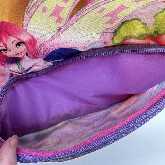VTG Y2K Winx Club Backpack Small Mini Collectible Character Pink Fairies 2013